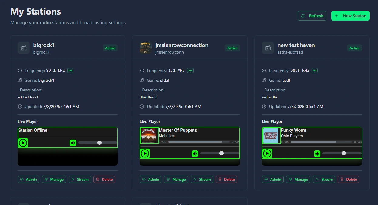 Dashboard Screenshot
